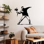 Wallity Banksy Metal 01 Negro